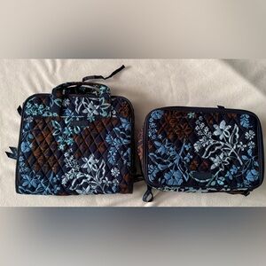 Vera Bradley Floral Quilted NWOT 2pc travel cosmetic accessory set